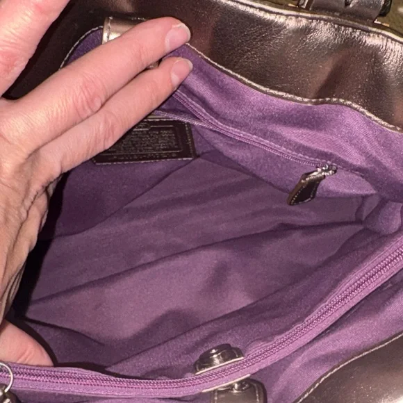 Coach Soho North South Leather Tote Shoulder Bag. Shimmering Bronze in EUC. - Picture 11 of 12